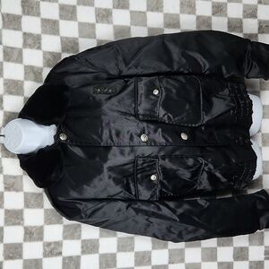 Blauer Tufnyl Bomber jacket 42L vintage duty coat weather resistant fur collar